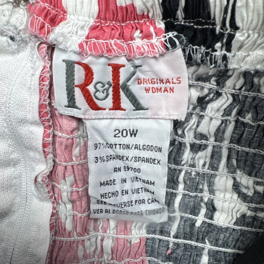 R&K Originals Woman 20W Pink Black Floral Sundress Cottagecore Twee Retro Dress - Picture 4 of 6